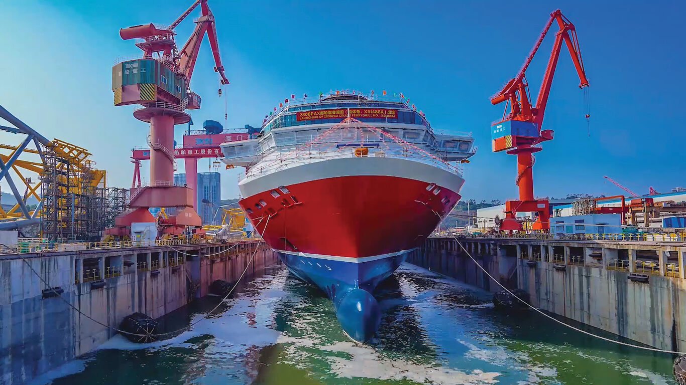 Front view of the Viking Line Glory boat