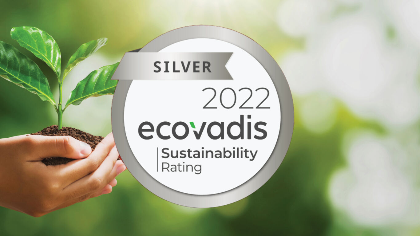 Banner for the 2022 EcovVardis Sustainability Rating