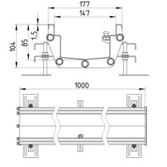 Line drawing of a channel from the series Channel-No membrane.